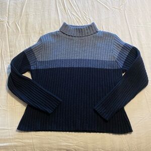 Blues Tones Turtleneck Vintage